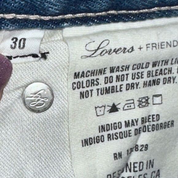 Lovers + Friends Jack High Rise Distressed Cut Off Denim Shorts Size 30 NWTs - Picture 11 of 11